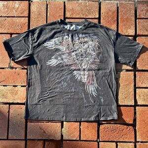 2000s Y2k MMA / Tribal Design Tshirt - Medium - Pre-Owned